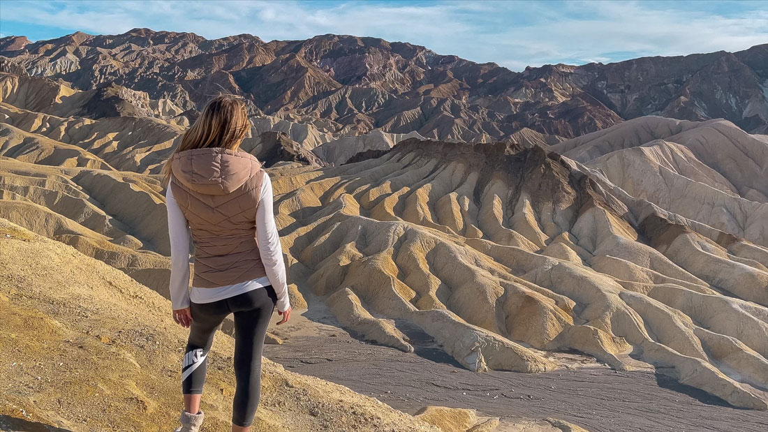 zabriskie point Road trip aux USA road trip dans l’ouest américain visiter grand canyon visiter monument valley vallée visiter bryce canyon antelope canyon horseshoe bend lac powell la vallée de la mort visiter la death valley USA Etats-Unis  los angeles en trois jours las vegas que faire que voir à las vegas itinéraire 15 jours road trip ouest américain meilleur itinéraire best of plus beaux sites ouest américain