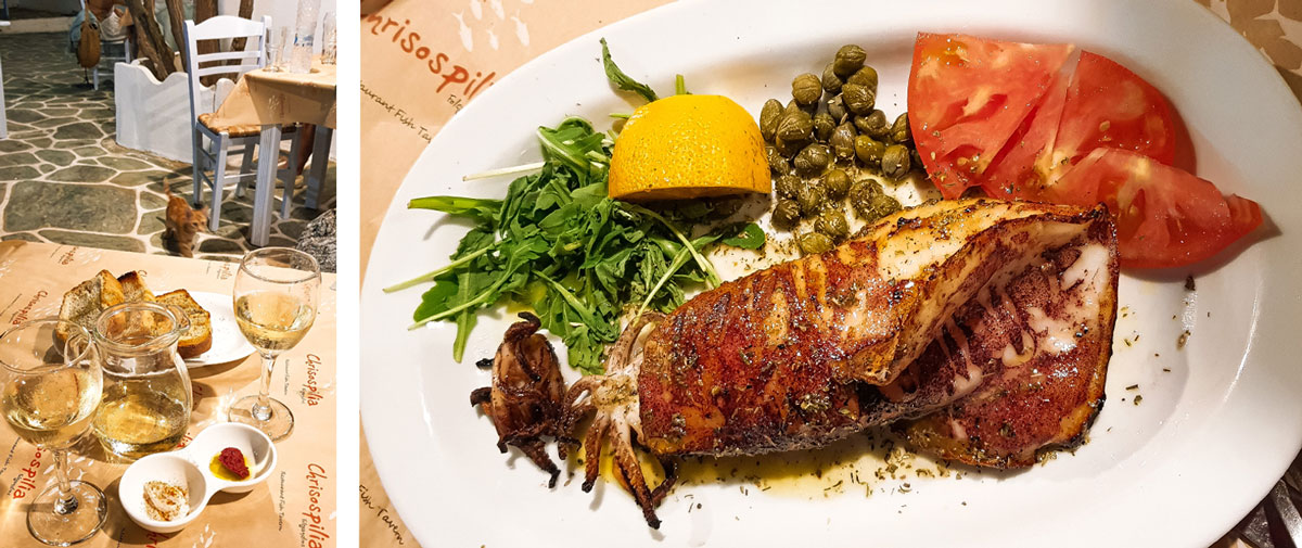 Ou manger à folegandros ? meilleurs restaurants folegandros grèce meilleure taverne folegandros manger poulpe grippé poisson frais à Folegandros où manger à la chora de folegandros meilleur blog voyage manger à Karavostasi 