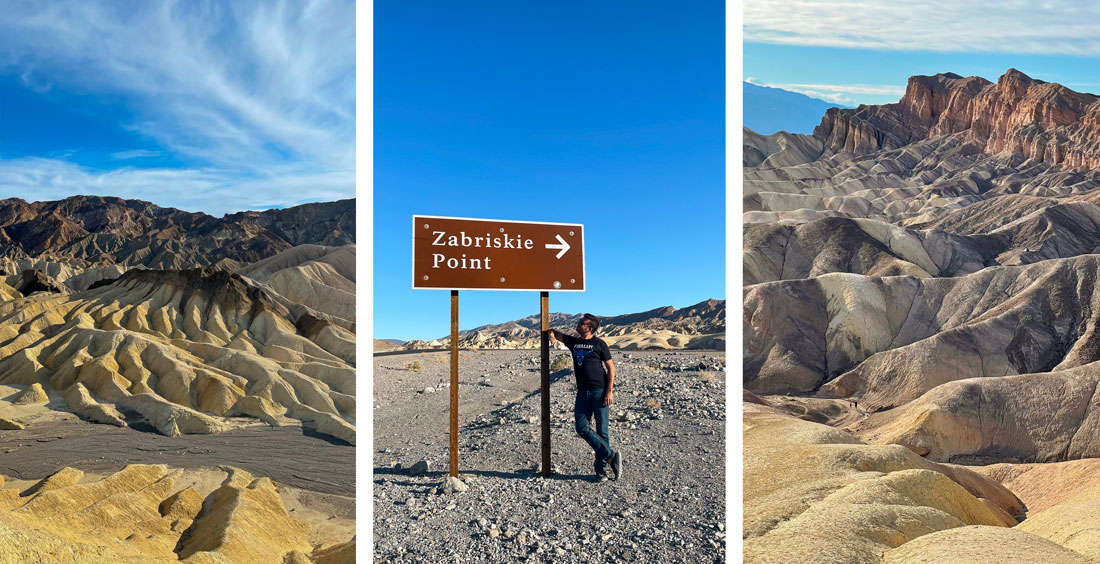 Zabriskie Point Road trip aux USA road trip dans l’ouest américain visiter grand canyon visiter monument valley vallée visiter bryce canyon antelope canyon horseshoe bend lac powell la vallée de la mort meilleur blog voyages visiter la death valley los angeles en trois jours las vegas que faire que voir à las vegas itinéraire 15 jours road trip ouest américain meilleur itinéraire best of plus beaux sites ouest américain blog voyage USA Etats-Unis